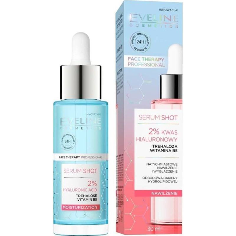 Eveline Eveline Face Therapy Professional Serum Shot Kuracja nawilżająca - 2% Kwas Hialuronowy  30ml