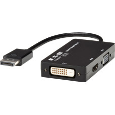 Eaton Adapter AV Eaton Eaton Tripp Lite Series DisplayPort to VGA / DVI / HDMI 4K x 2K @ 24/30Hz Adapter Converter - Videokonverter - DisplayPort - DVI, HDMI, VGA