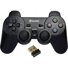 Vakoss Pad Vakoss VAKOSS GAMEPAD BEZPRZEWODOWY USB Z FUNKCJĄ DUAL SHOCK PC/PS3 TRYB CYFROWY I ANALOGOWY GP-4705BK CZARNY