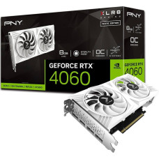 PNY Karta graficzna PNY GeForce RTX 4060 XLR8 Verto DF OC White Edition 8GB GDDR6 (VCG40608DFWXPB1-O)