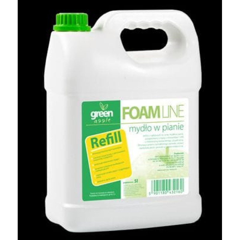 Foam Line FOAM Line Green Apple 5L, Mydło w pianie zielone jabłko.