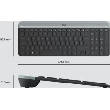 Logitech Slim Wireless Combo MK470 keyboard RF Wireless QWERTY US International Graphite