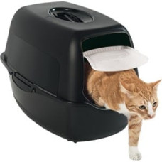 Rotho Bailey Cat Hooded litter box Black