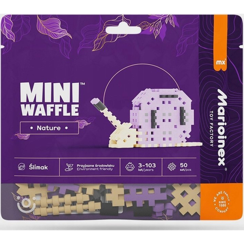 Marioinex Klocki Mini waffle Nature - Ślimak 50 elementów