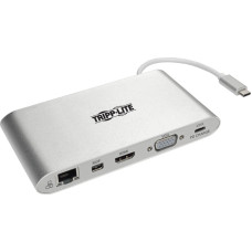 Eaton HUB USB Eaton Eaton Tripp Lite USB-C Dock, Dual Display - 4K HDMI/mDP, VGA, USB 3.2 Gen 1, USB-A/C Hub, GbE, Memory Card, 100W PD Charging