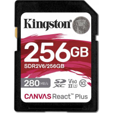 Kingston Canvas React Plus 256 GB SDXC (UHS-II U3, Class 10, V60, A1)