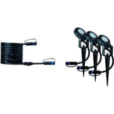 Paulmann Outdoor Plug and Shine Spotlight Sting IP67 3000K 3x6W 24V zestaw do rozbudowy ściemniany