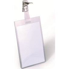 Durable DURABLE Namensschild mit Clip 90 x 60 mm transp 25er Pck