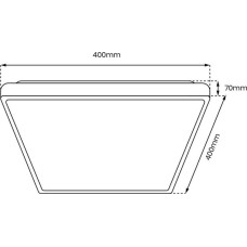 Eko-Light Lampa sufitowa Eko-Light Milagro Quadro ML7928 plafon lampa sufitowa 1x38W LED 3000-6000K biały