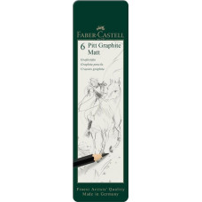 Faber Castell Ołówek artystyczny Pitt Graphite Matt 6szt