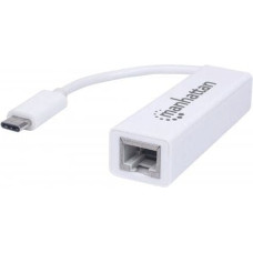 Manhattan Karta sieciowa Manhattan USB-C - LAN (RJ45) Biały (507585)