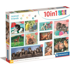 Clementoni CLE puzzle 10w1 SuperKolor Animal friends 20283