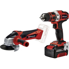 Einhell Werkzeug-Set TE-TK 18/2 Li Kit (rot/schwarz, Akku-Bohrschrauber und Akku-Winkelschleifer, Li-Ion-Akku 4,0Ah)