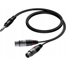 Procab Kabel Procab PROCAB CAB734/1.5 Wtyk stereo 6,3 mm – 2 złącza żeńskie XLR, 1,5 m