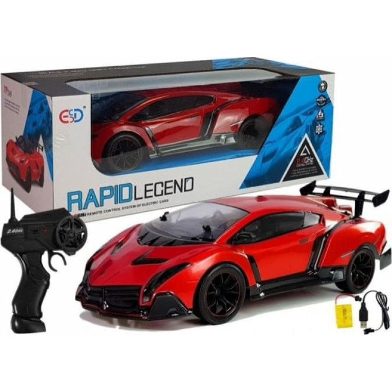 Lean Sport Auto Sportowe Zdalnie Sterowane 1:10 Czerwone R/C