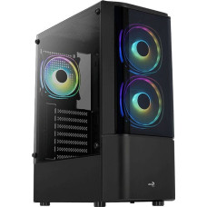 Aerocool Quantum v2 TG (schwarz/grau, Front und Seitenteil aus Tempered Glass)