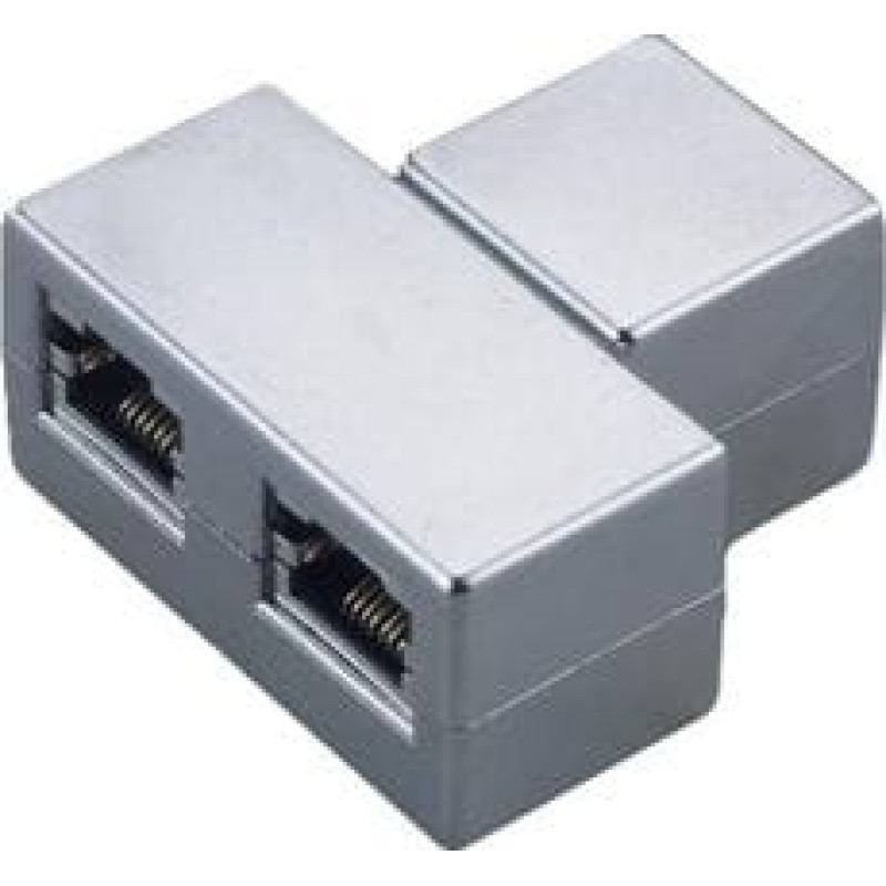 Microconnect Y-ADAPTER RJ45-2xRJ45 F/F 8P - MPK402-METALLIZED