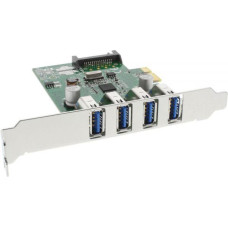 Inline Kontroler InLine PCIe 2.0 x1 - 4x USB 3.0 (76661C)