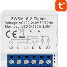 Avatto Inteligentny przełącznik dopuszkowy ZigBee Avatto ZWSM16-W2 TUYA