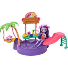 Mattel Zestaw Enchantimals Tropikalny basen + lalka Małpka