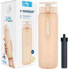 Wessper Butelka szklana na wodę WESSPER ActiveMax 680ml beżowa