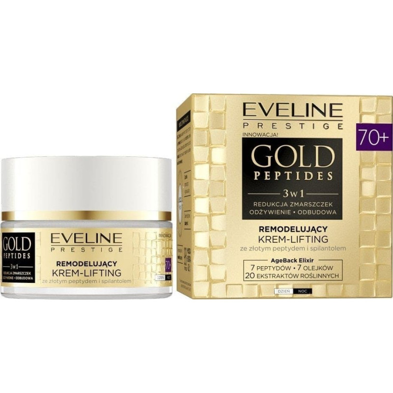 Eveline Gold Peptides 3w1 Remodelujący Krem-Lifting 70+ na dzień i noc 50ml