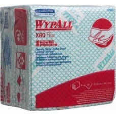 Wypall 19154 - WYPALL* X80 Plus czyściwo, ściereczka do czyszczenia - 1/4 złożenie,składanie,zielony, (KARTON=8 BIND) 8 toreb x30 odcinków,35.00cm x 34.00cm.