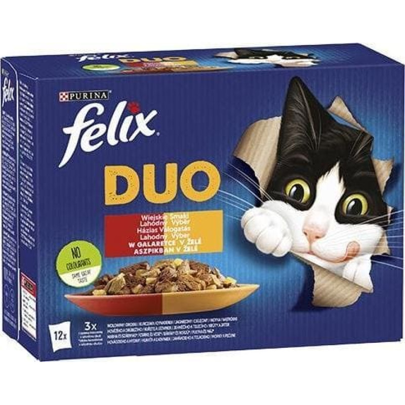 Purina Karma Felix Fantastic Duo wiejskie smaki 12x85g