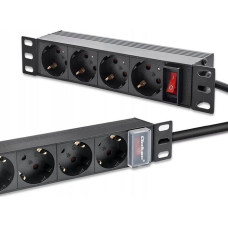 Qoltec Listwa zasilająca Qoltec Listwa zasilajšca PDU do RACK 10' | 1U | 16A | 4xSchuko | 1.8m