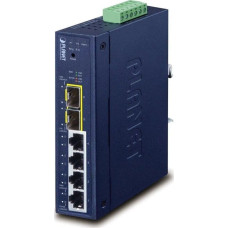 Planet Switch Planet PLANET Industrial L2/L4 4-Port Zarządzany L2/L4 Gigabit Ethernet (10/100/1000) Niebieski