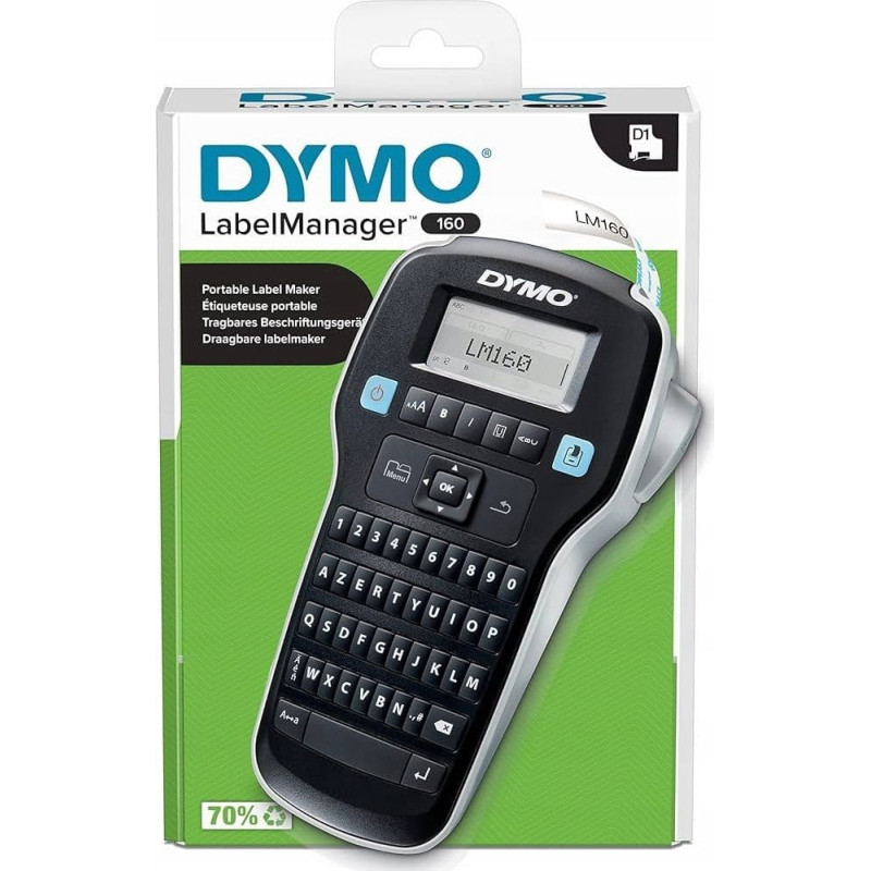 Dymo Drukarka etykiet Dymo DYMO LabelManager 160  6/9/12      mm D1-Bänder Azerty