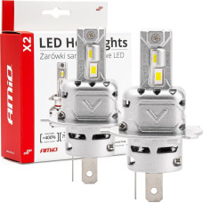 Amio Żarówki samochodowe led seria x2 h4/h19 6500k canbus amio-02972