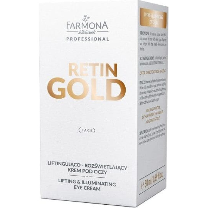 Farmona Farmona RETIN GOLD Liftingująco - rozświetlający krem pod oczy 50ml.