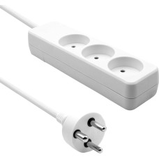 Proxtend Danish Power Strip 3-way 3 gniazda 4 m biała (K3-K04W)