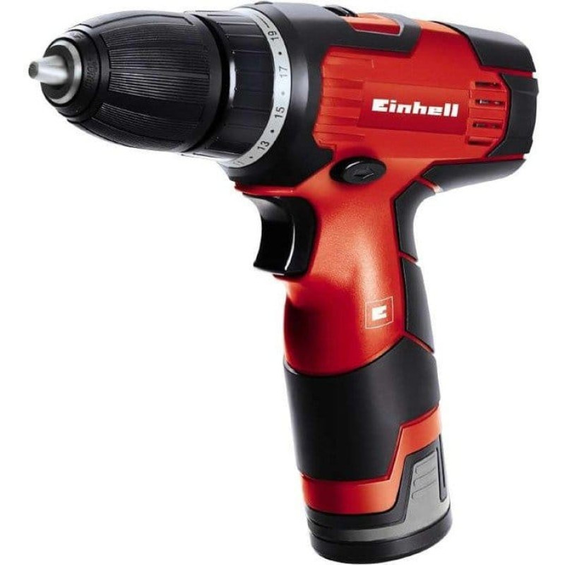 Einhell Akku-Bohrschrauber TH-CD 12-2 Li, 12Volt (rot/schwarz, Li-Ionen Akku 1,3Ah)