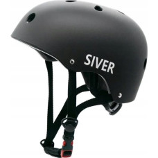 Siver City Kask ochronny na rower Motus Silver Czarny S ABS + EPS Wentylacja 50-54 cm