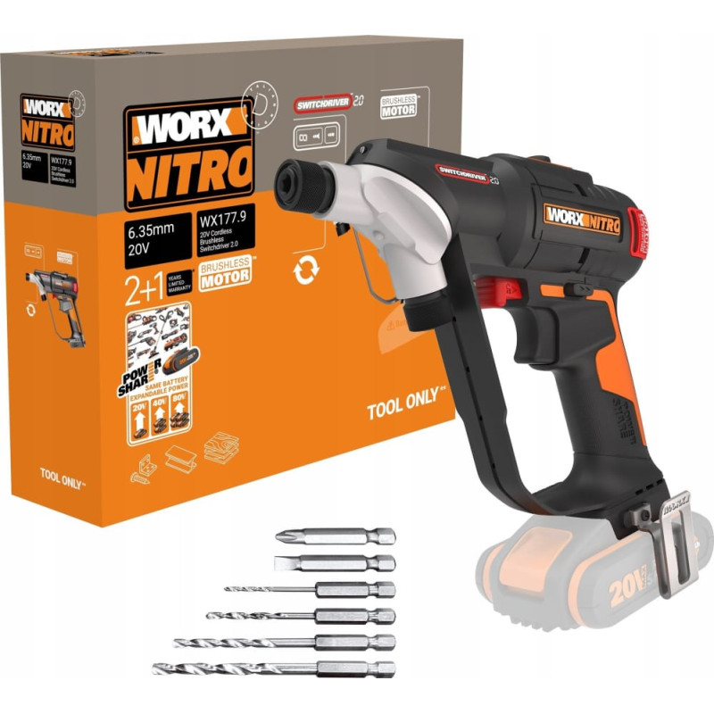 Worx Wiertarko-wkrętarka Worx Wkrętaka Bezszczotkowa WORX 177.9 20V 50Nm 2x HEX