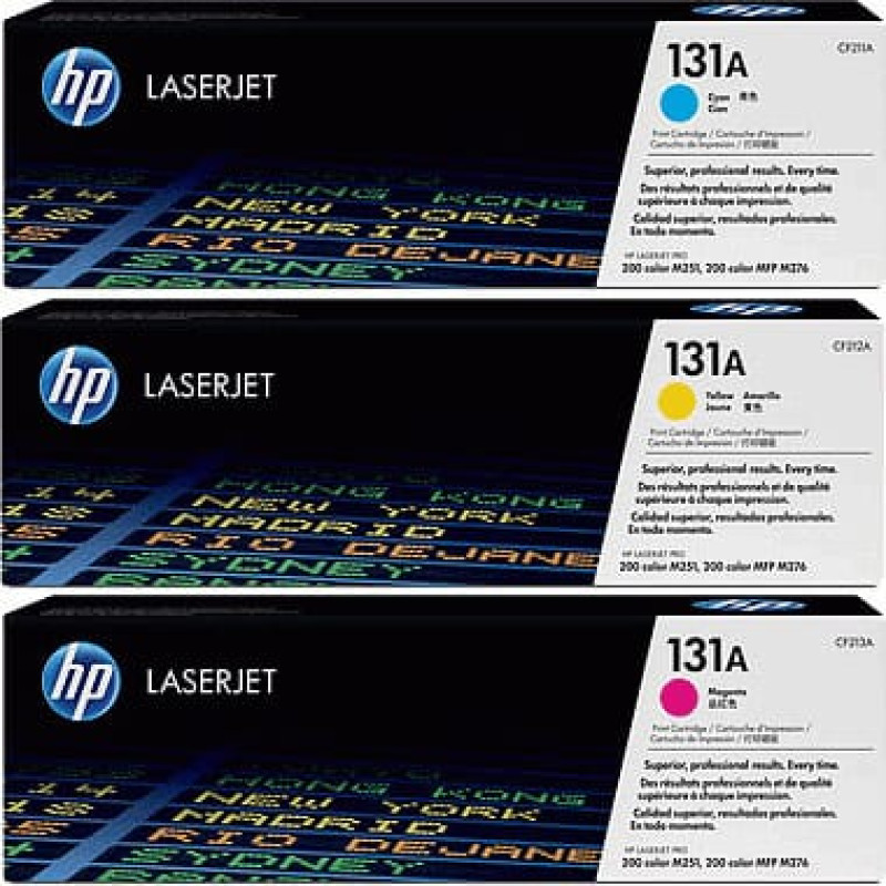 HP Toner HP tonery 131A (cyan, magenta, yellow)