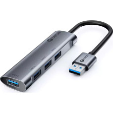 C-Tech HUB USB C-Tech C-TECH UHB-U3-AL, USB Hub, 4x USB 3.2 Gen 1, hliníkové tělo