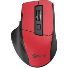 C-Tech Mysz C-Tech C-TECH myš Ergo WLM-05, bezdrátová, 1600DPI, 6 tlačítek, USB nano receiver, červená