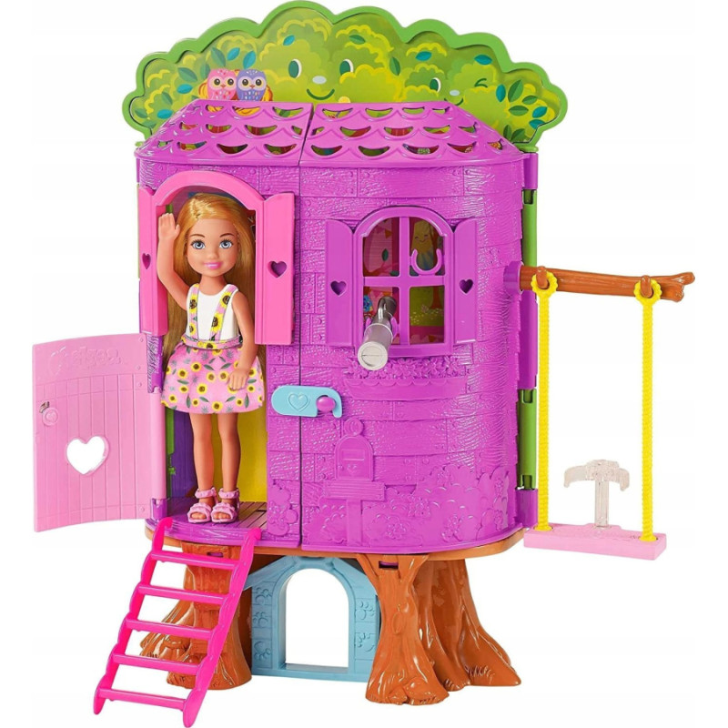 Mattel Lalka Barbie Chelsea Domek na drzewie + akcesoria