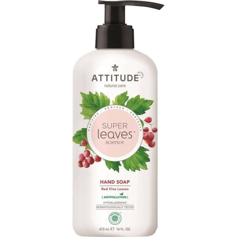 Attitude Attitude, Super Leaves, Mydło do rąk, Czerwone liście winogron, 473ml