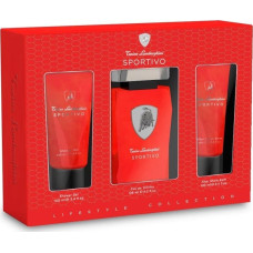 Tonino Lamborghini Sportivo zestaw woda toaletowa spray 125ml + balsam po goleniu 100ml + żel pod prysznic 100ml