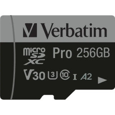 Verbatim Karta Verbatim Verbatim karta MicroSD, 256GB, micro SDXC, 47045, UHS 3 (U3), z adapterm