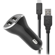 Steelplay Ładowarka SteelPlay STEELPLAY Car Charger with 2 USB Ports 2.6A + 2m Charge Cable Switch