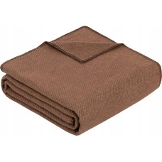 Ibena Ibena Uni Structure Blanket brown Charlotte GOTS, 140x200cm