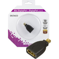 Deltaco Adapter AV Deltaco DisplayPort Mini - DisplayPort czarny (Deltaco MDP-DP - DisplayPort adapter)