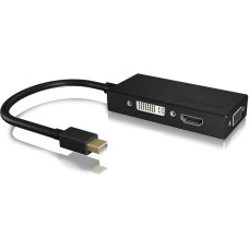 Icy Box Adapter AV Icy Box DisplayPort Mini - HDMI - D-Sub (VGA) - DVI-I czarny (IB-AC1032)