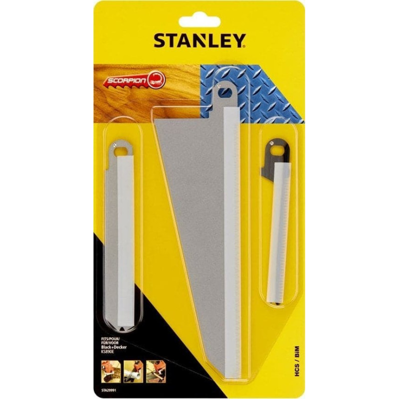 Stanley Brzeszczoty do pilarki Scorpion HCS/BiM drewno/stal 3 szt. (STA29991-XJ)