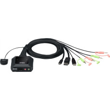 Aten Przełącznik Aten ATEN CS52DP 2-Port USB-C DisplayPort Hybrid Cable KVM Switch